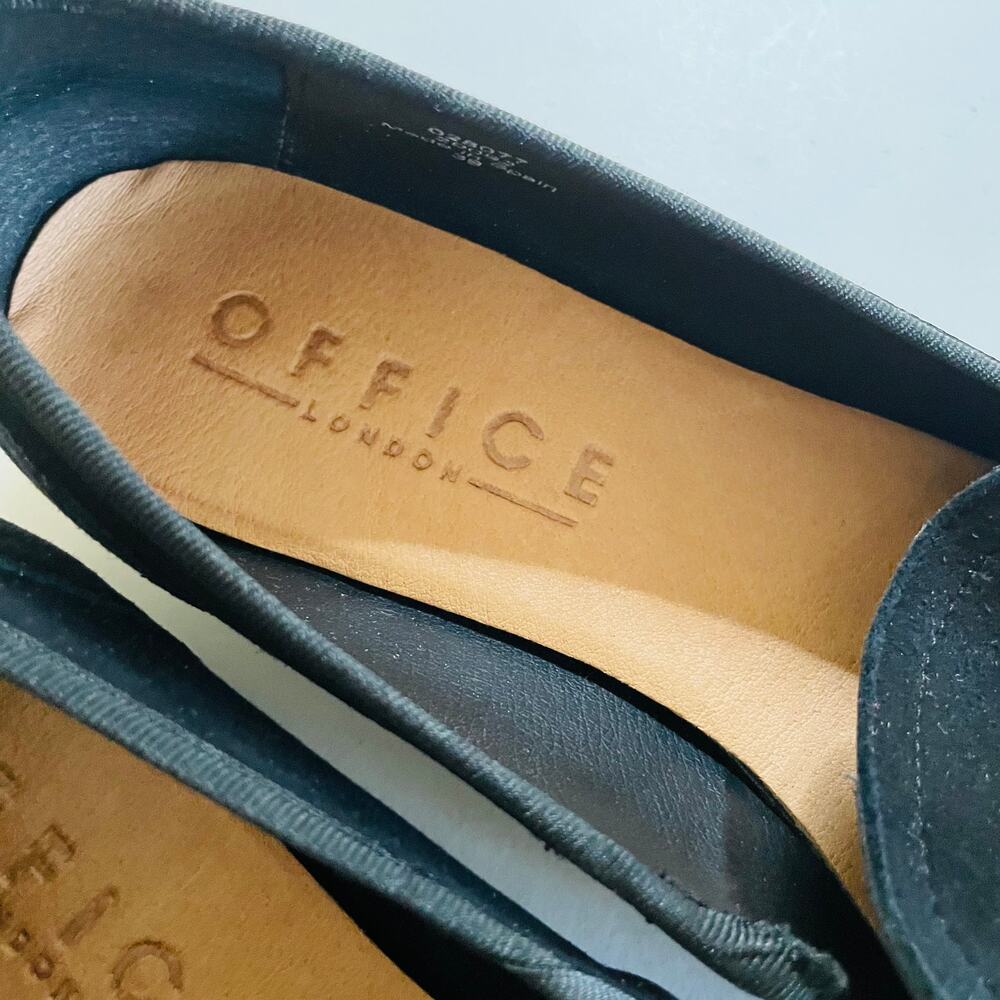 Office London Retro Black Leather Suede Loafers Size 39 - Picture 6 of 13